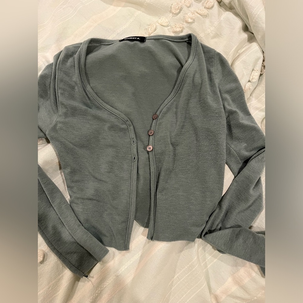 Blue grey cardigan